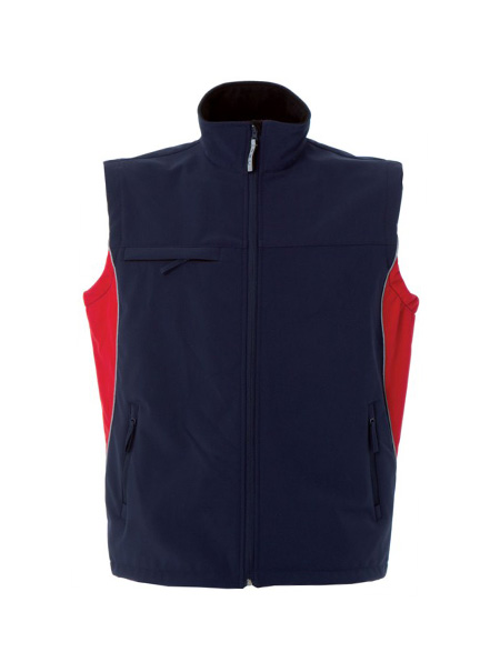 gilet in softshell impermeabile bicolore